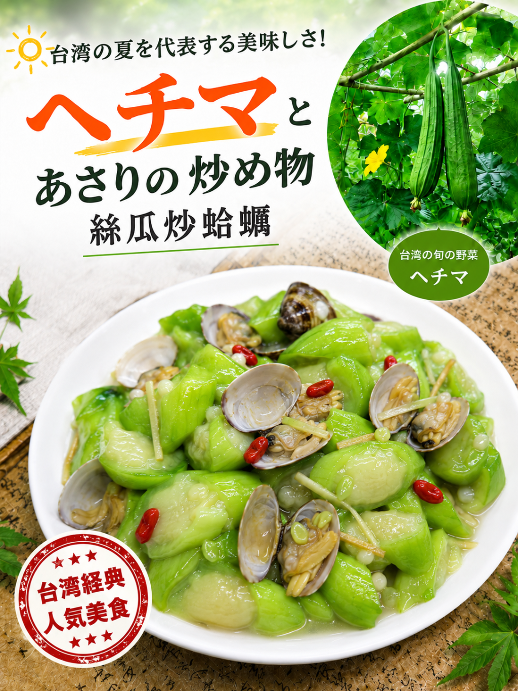 2026年8月　台湾「夏のさっぱり料理」のレッスン